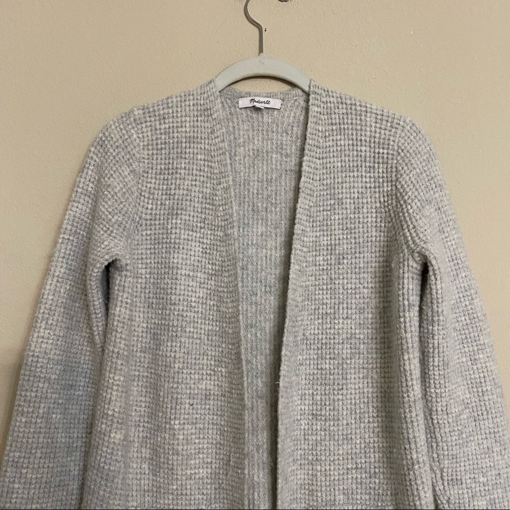 Madewell Gray Backstage Cardigan Sweater Merino Wool Alpaca Size XS Soft - Picture 4 of 14